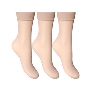 Joanna Gray Womens/Ladies Anklets (3 Pairs) / Bamboo Brown